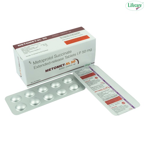 Metoprolol Succinate eq. Release Tablets I.P 50 mg